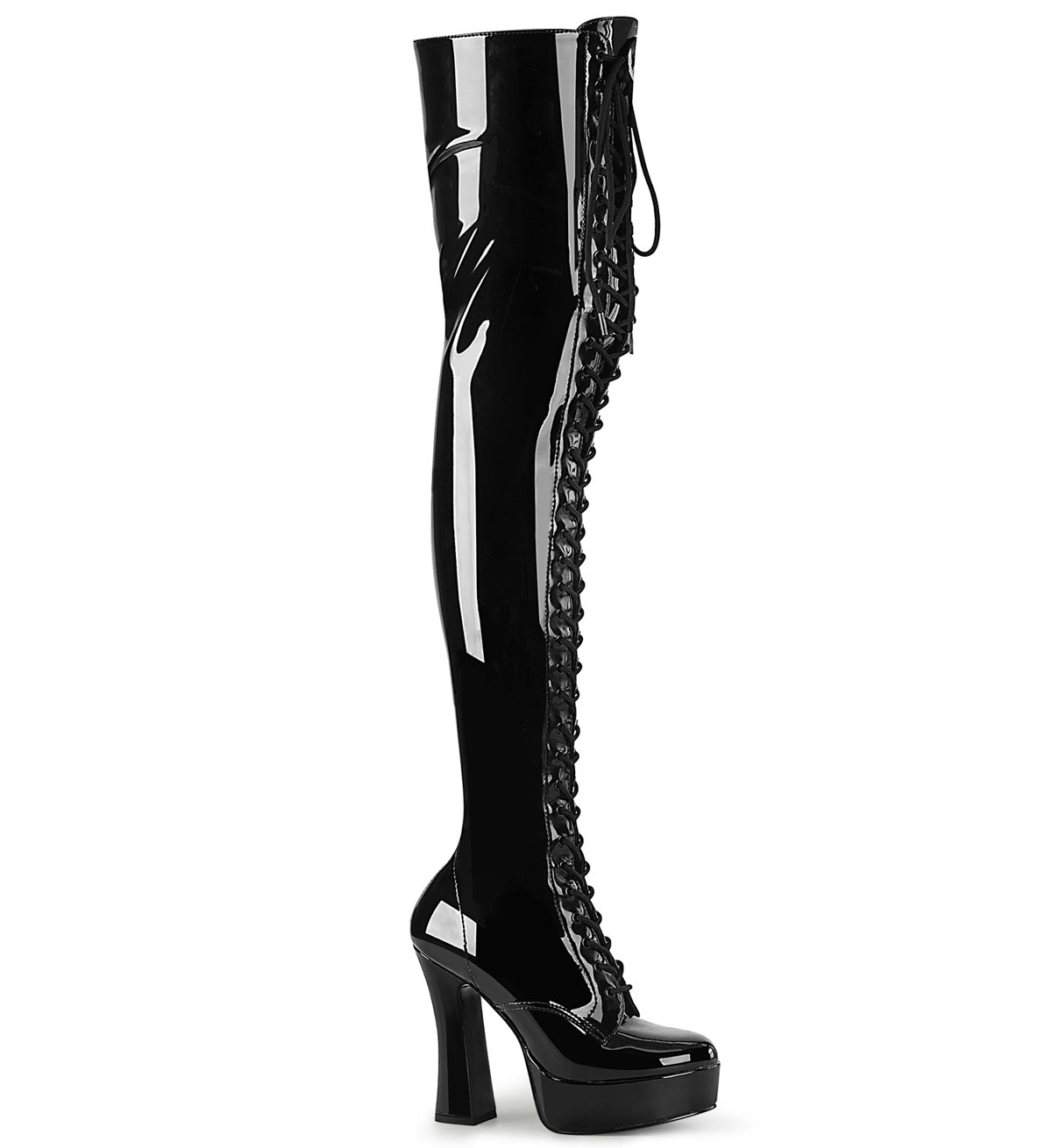 Clearance Pleaser Electra 3023 Black Patent Size 10UK/13USA