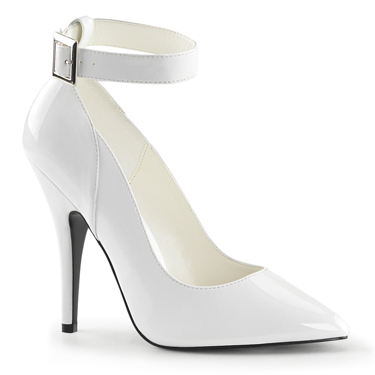 Clearance Pleaser Seduce 431 White Patent Size 10UK/13USA