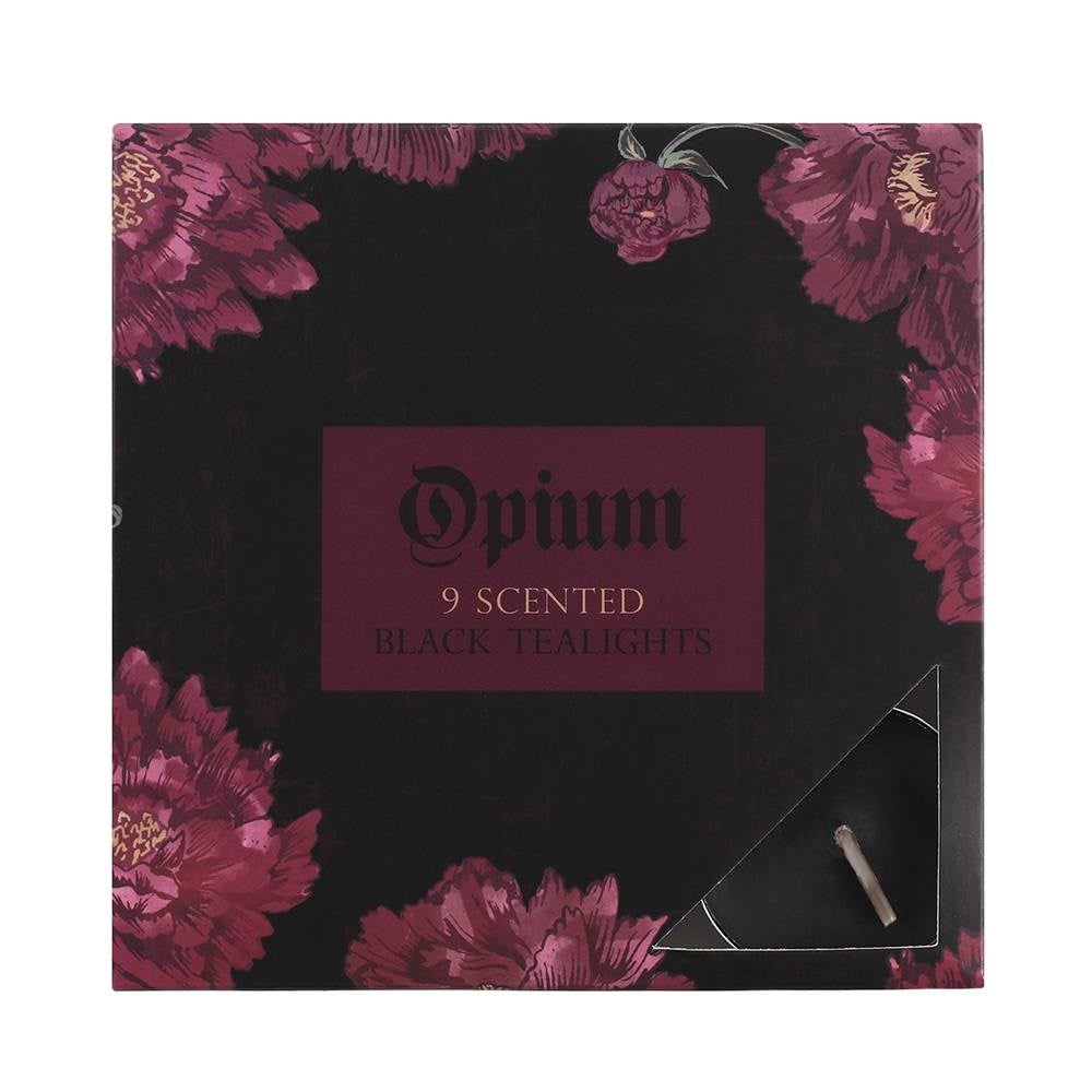 Black Opium Scented Tealights ~ 9 Pack - GothandAlternative