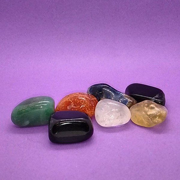 Chakra Healing Crystal Tumblestone Gift Set