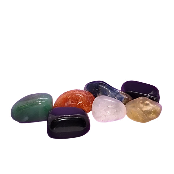 Chakra Healing Crystal Tumblestone Gift Set