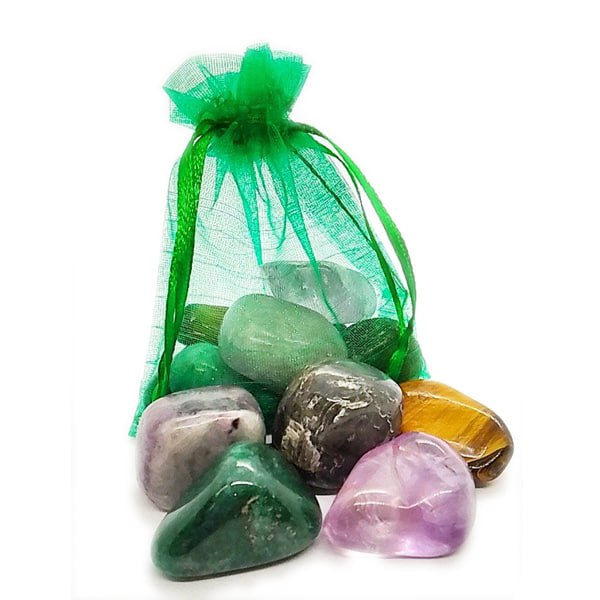 Concentration Healing Crystal Tumblestone Gift Set