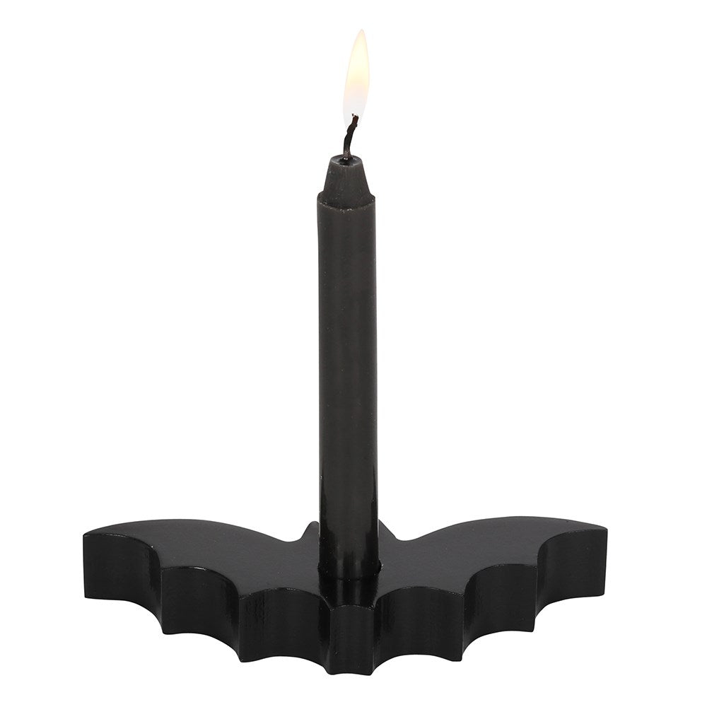 Black Bat Spell Candle Holder - GothandAlternative