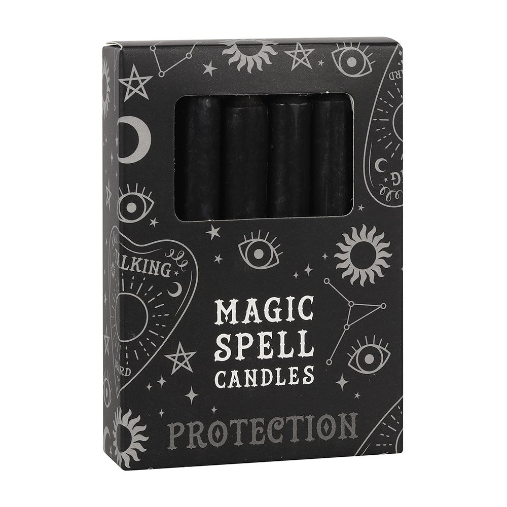 Pack of 12 Black Protection Spell Candles