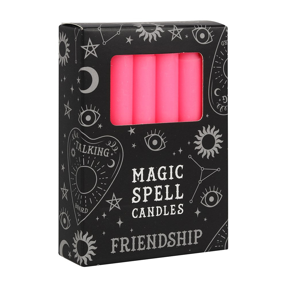 Pack of 12 Pink Friendship Spell Candles