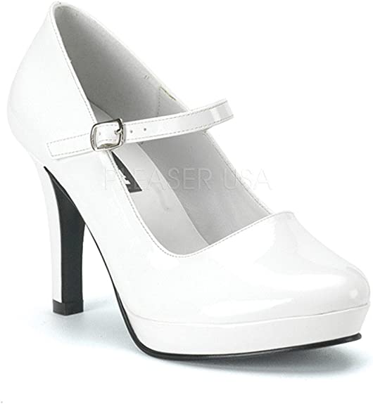 Clearance Funtasma Contessa 50 White Patent Size 6UK/9USA - From Clearance Sold By Alternative Footwear
