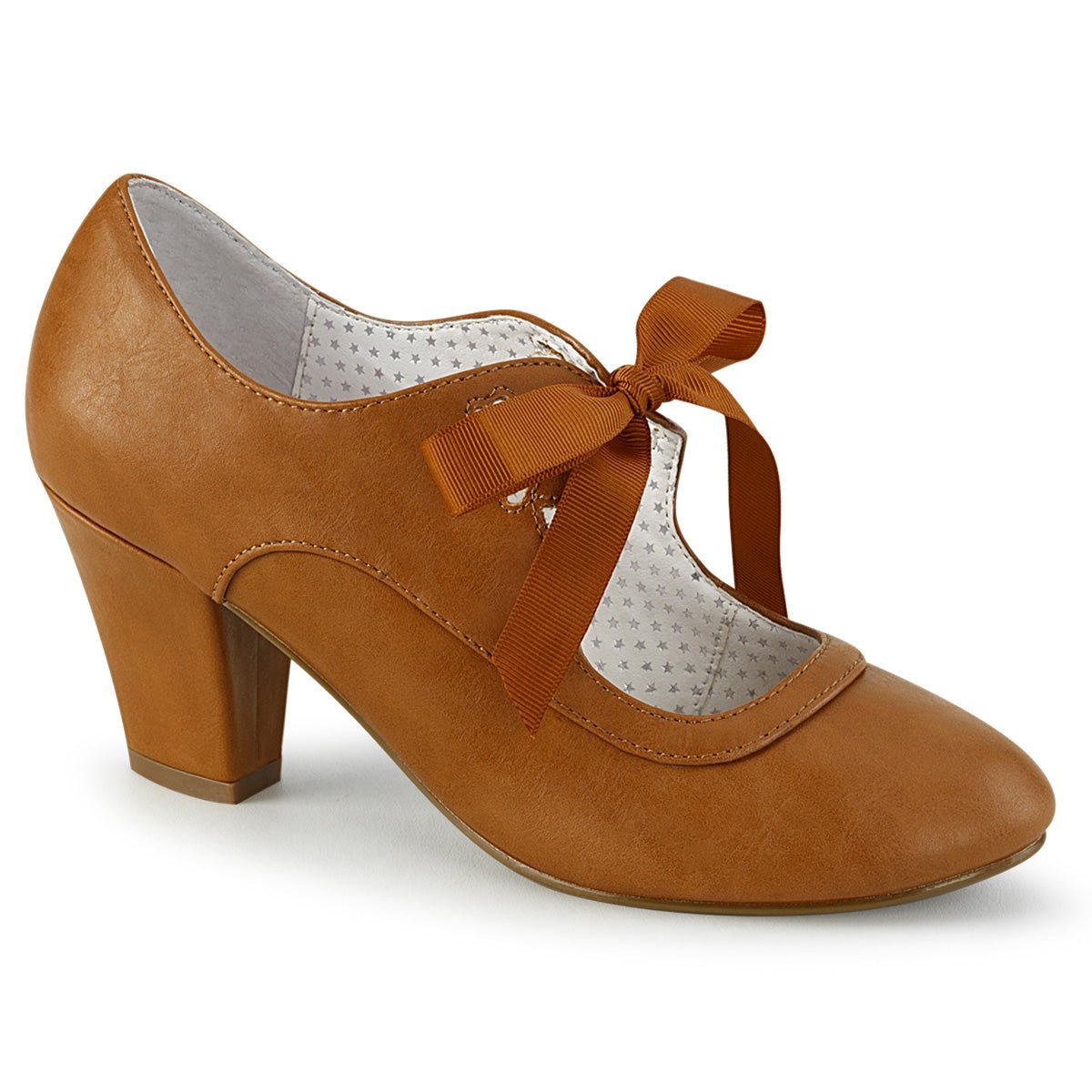 Clearance Pin-Up Couture Wiggle 32 Camel Size 5UK/8USA - From Clearance Sold By Alternative Footwear