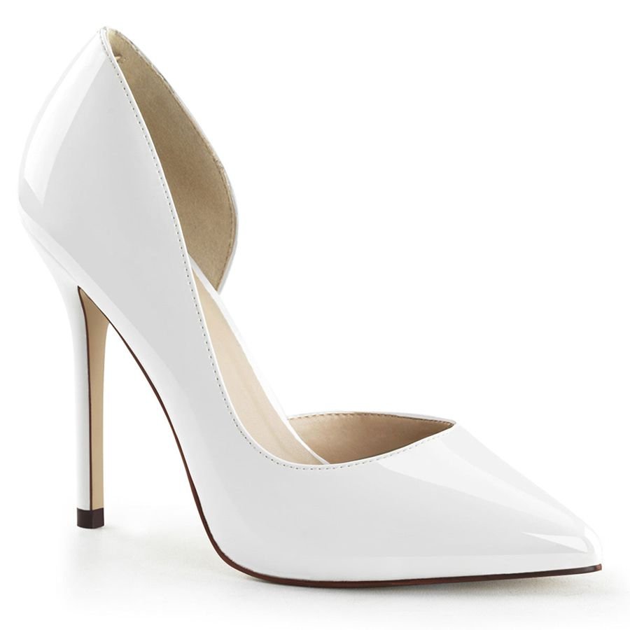 Clearance Pleaser Amuse 22 White Size 5UK/8USA - From Clearance Sold By Alternative Footwear
