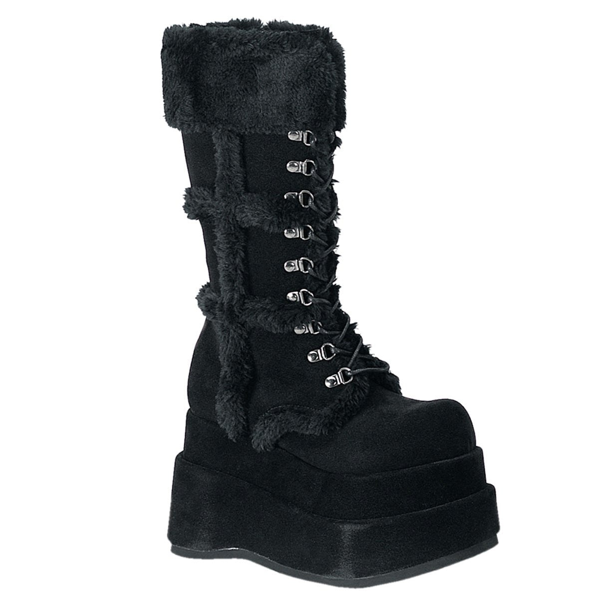 DemoniaCult Bear 202 Womens Platform Front Lace Calf Length DemoniaCult Bear 202 Womens Platform Front Lace Calf Length