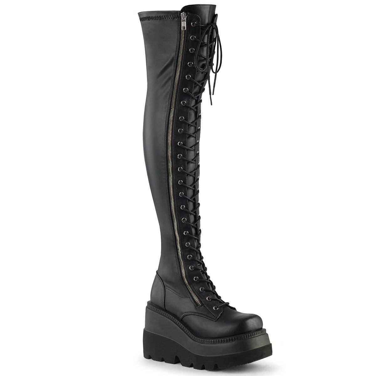 Womens knee high platform boots hotsell