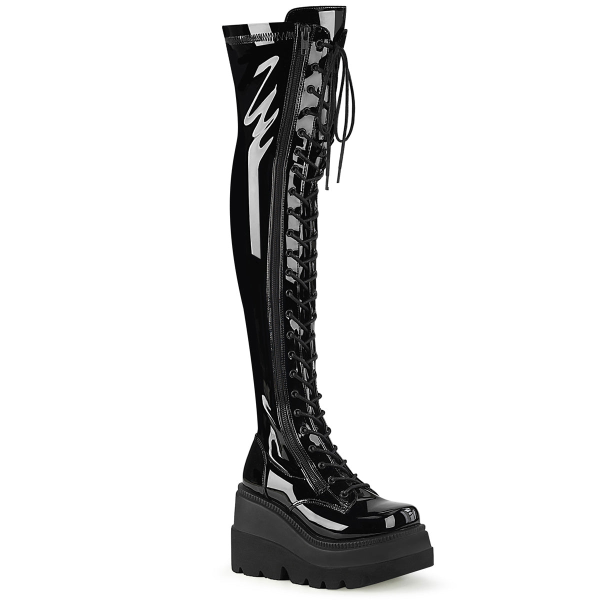 DemoniaCult SHAKER 374 Front Lace Boots,Platform Boots - From DemoniaCult Sold By Alternative Footwear