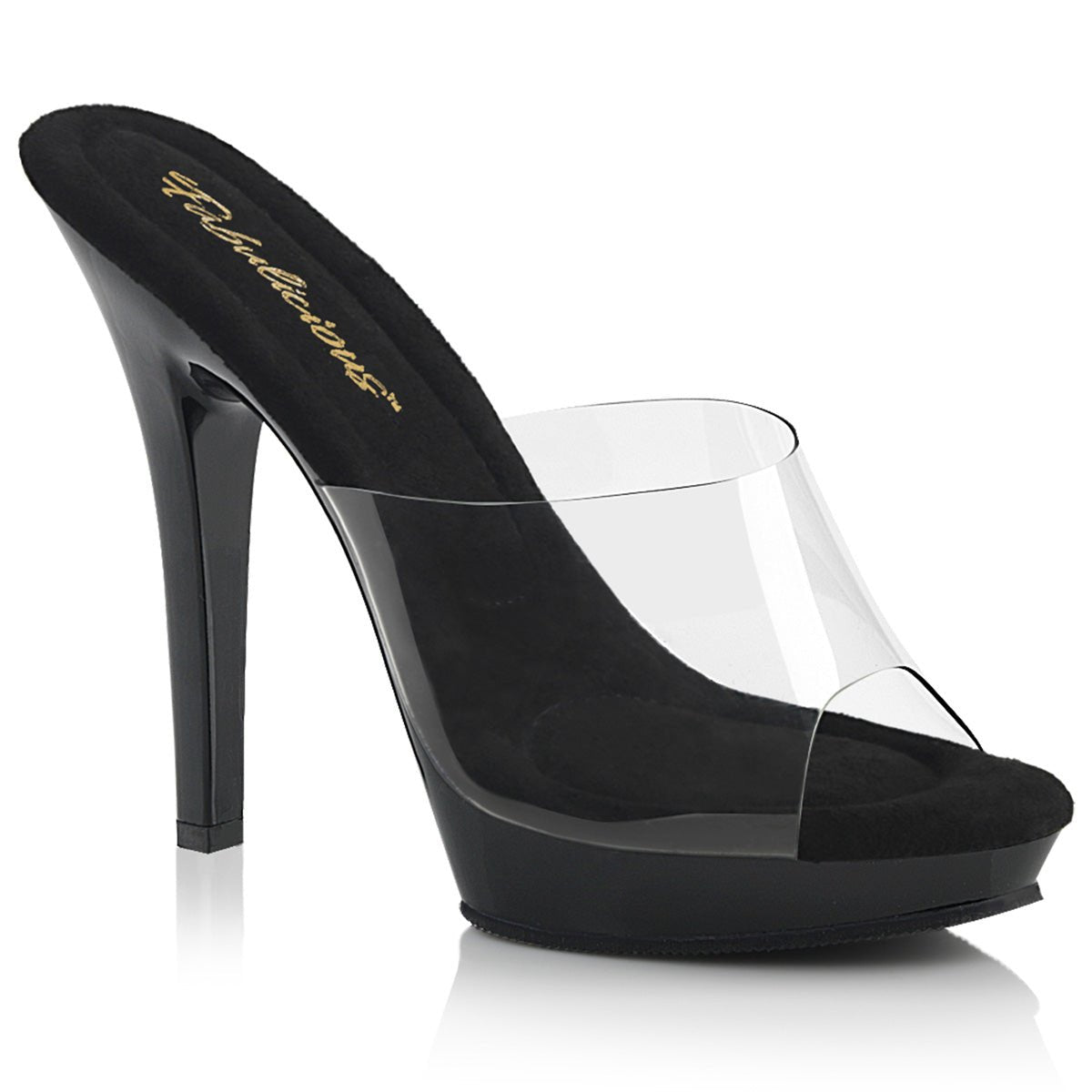 Fabuliciousヒール Amanda Reviews Fabulicious CHIC-06 Clear Peep Toe 4.5 Inch