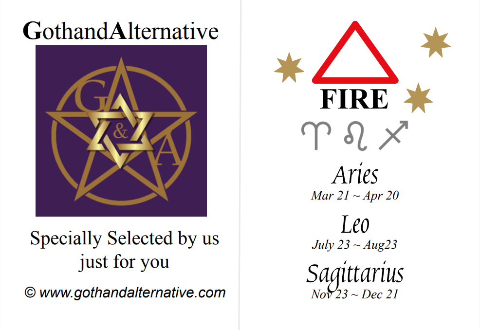 Zodiac Fire Element Crystal Tumblestone Gift Set - GothandAlternative