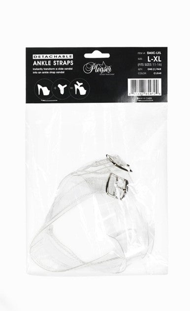 Clear Detachable Ankle Straps - From Pleaser Sold By Alternative Footwear