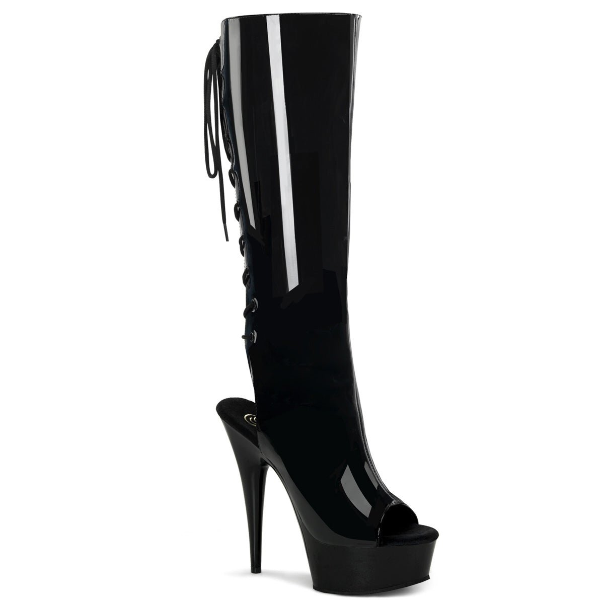 Pleaser DELIGHT 2018 Platform Boots,Back Lace Boots,Stretch Fit Boots - From Pleaser Sold By Alternative Footwear