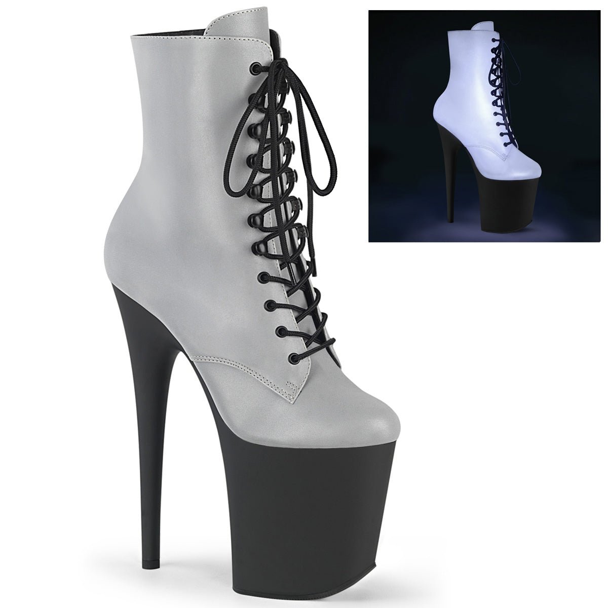 Pleaser FLAMINGO 1020REFL - From Pleaser Sold By Alternative Footwear
