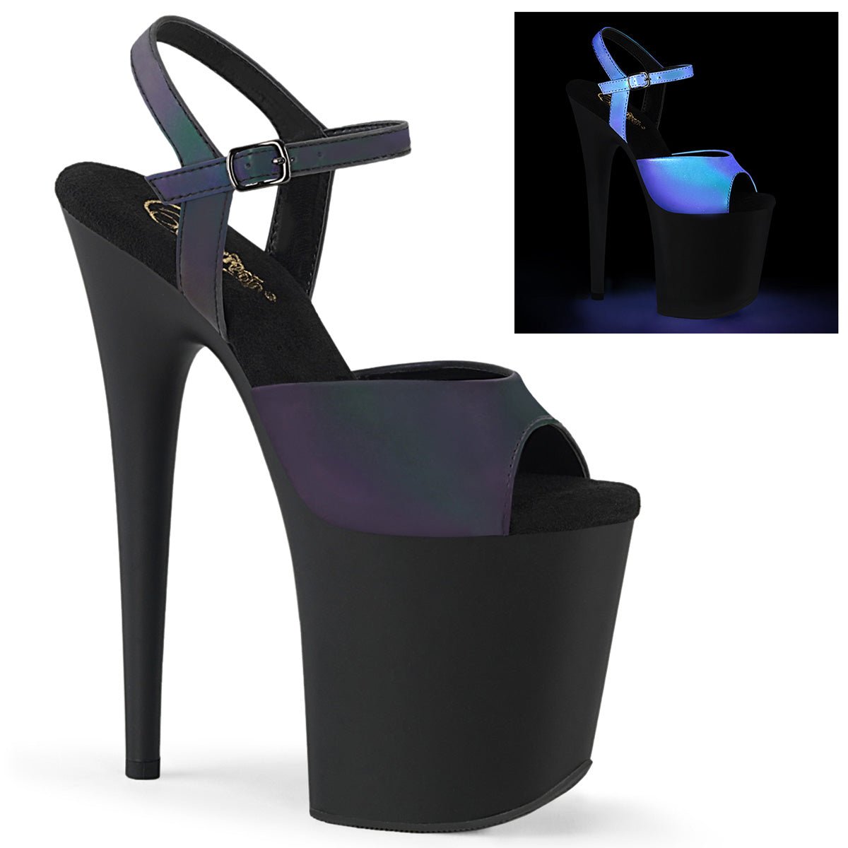 Reflective platform sandals 2025