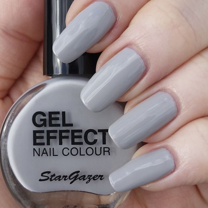 Stargazer Gel Effect Nail Polish Extra Glossy Greyscale Pastel Grey